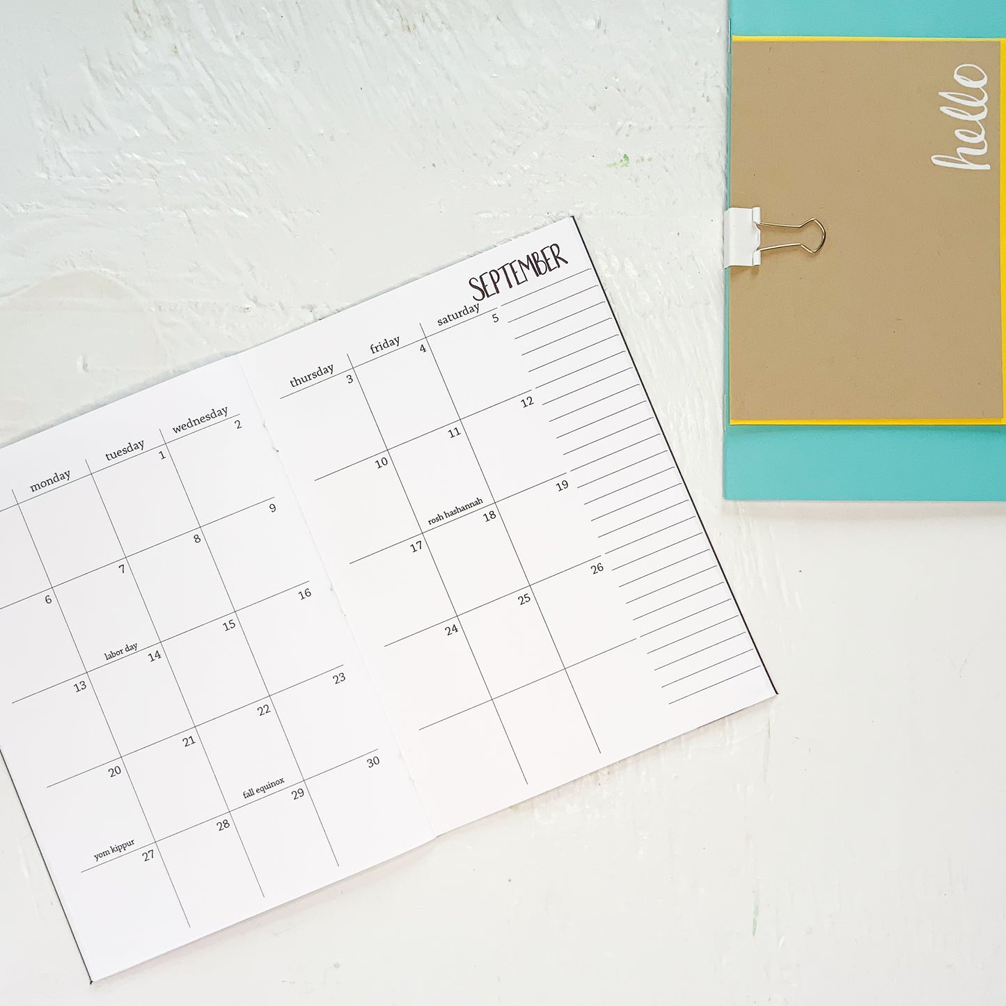 2026 5x7 monthly planner | b6 size