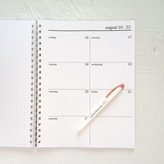 SAMPLE PLANNER - 2026 large spiral weekly planner