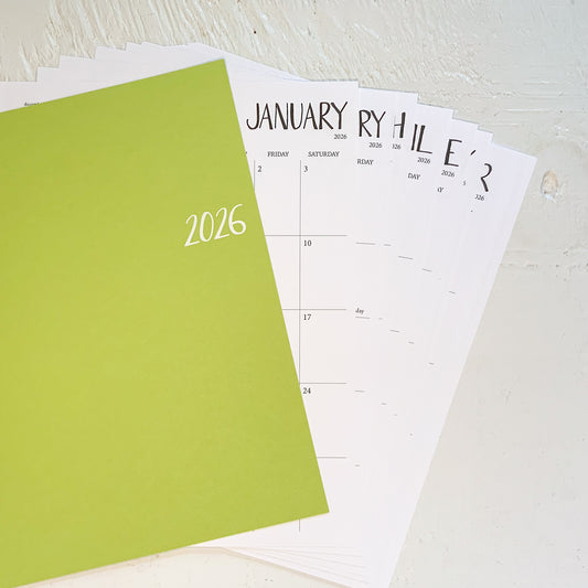 2026 monthly planner sheets