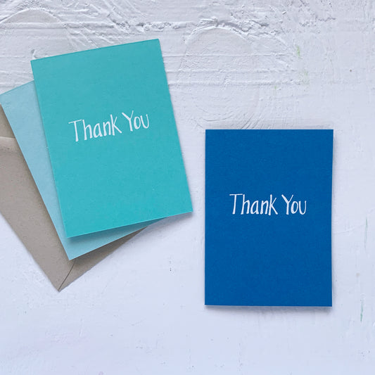 Thank You foil stamped notecards - set of 3