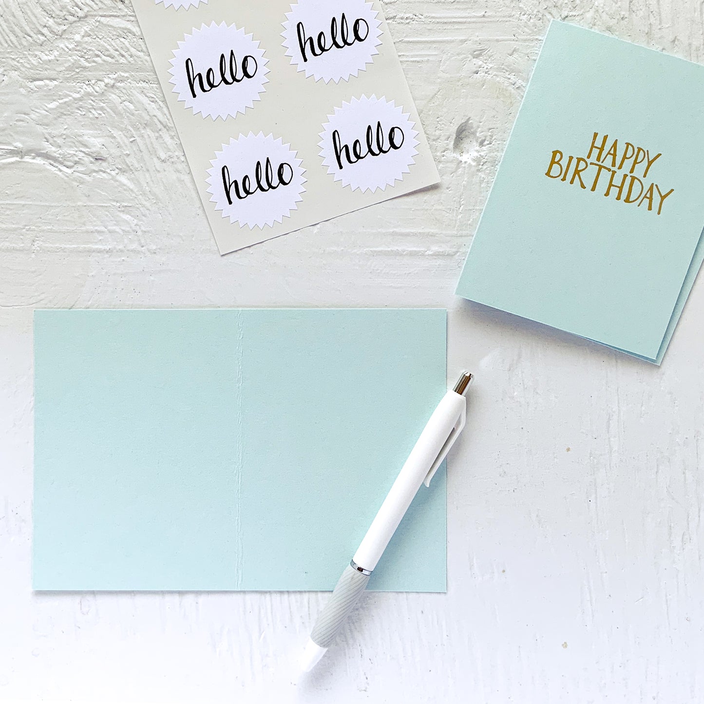 HAPPY BIRTHDAY folded notecards