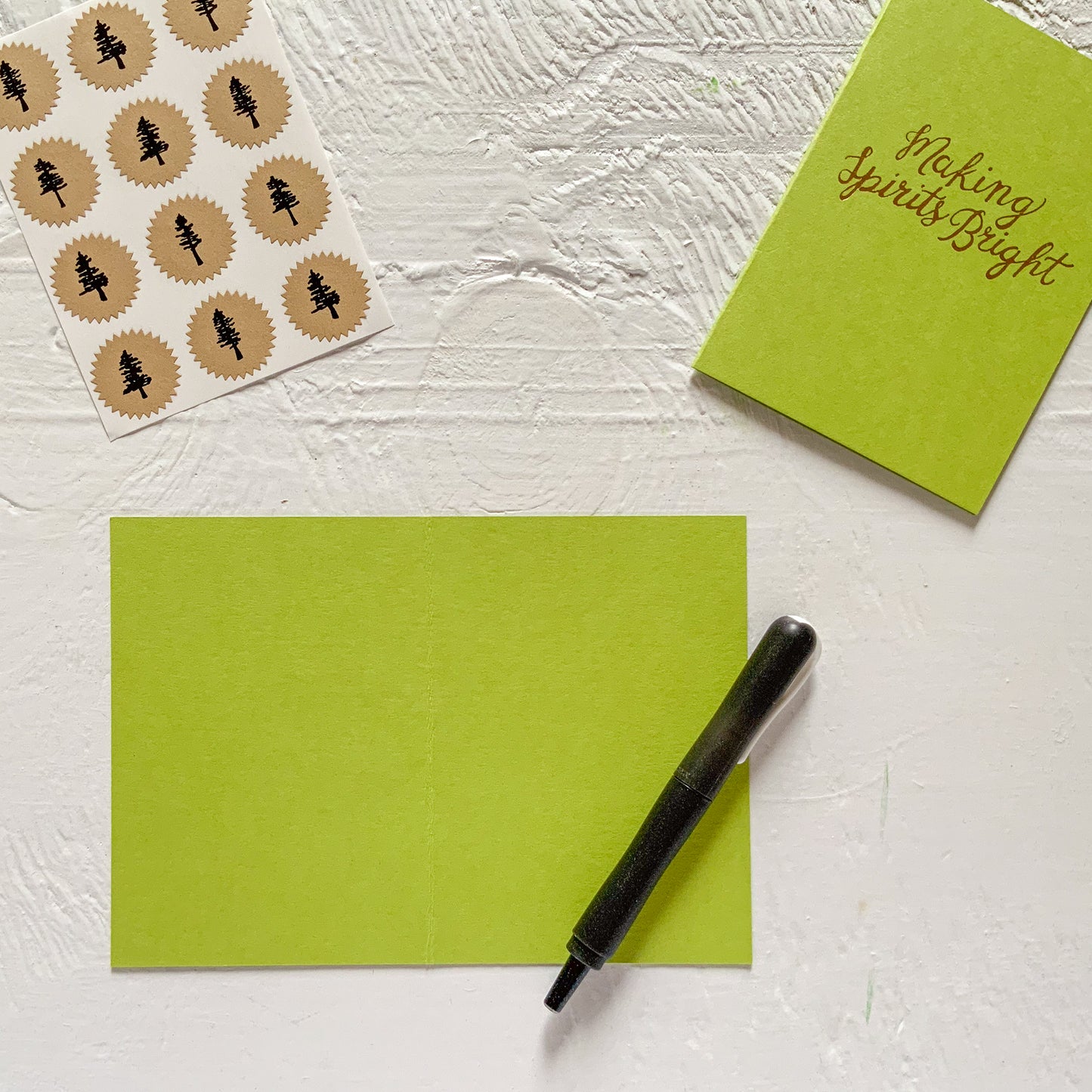 MAKING SPIRITS BRIGHT folded notecards