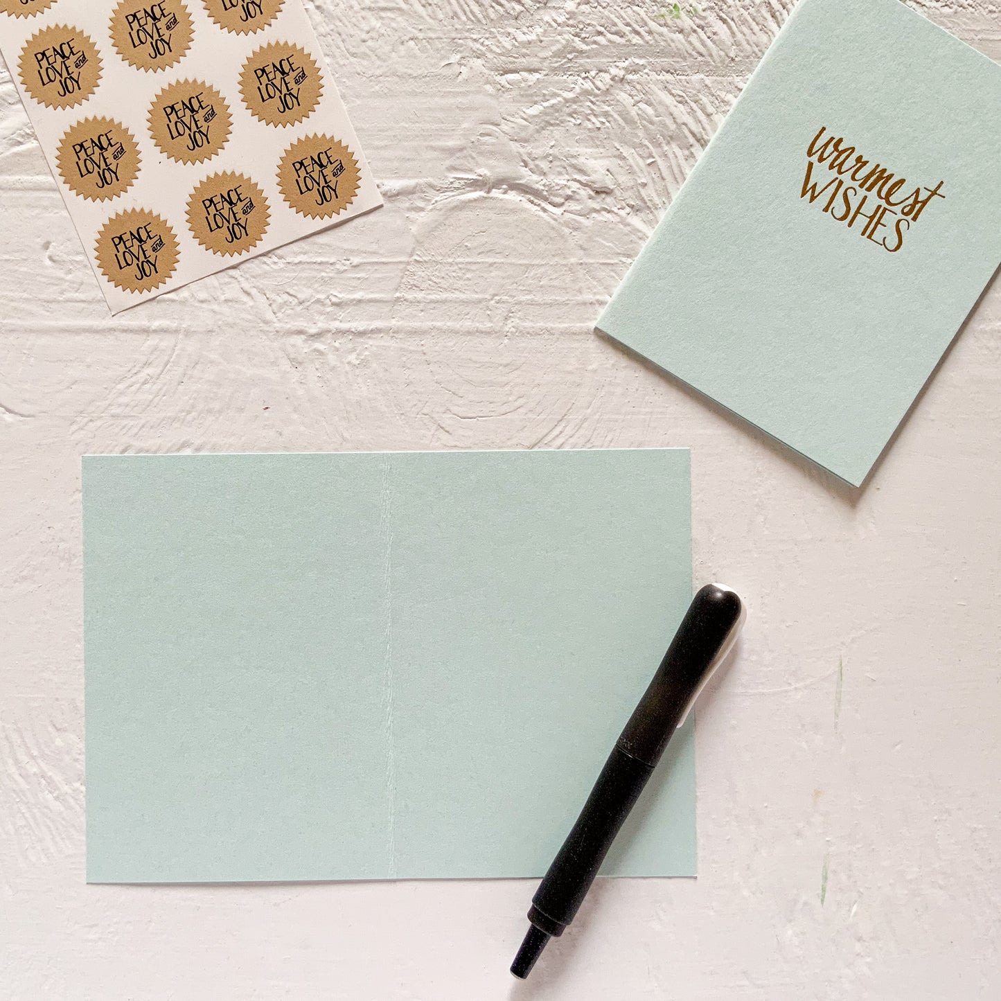 WARMEST WISHES folded notecards