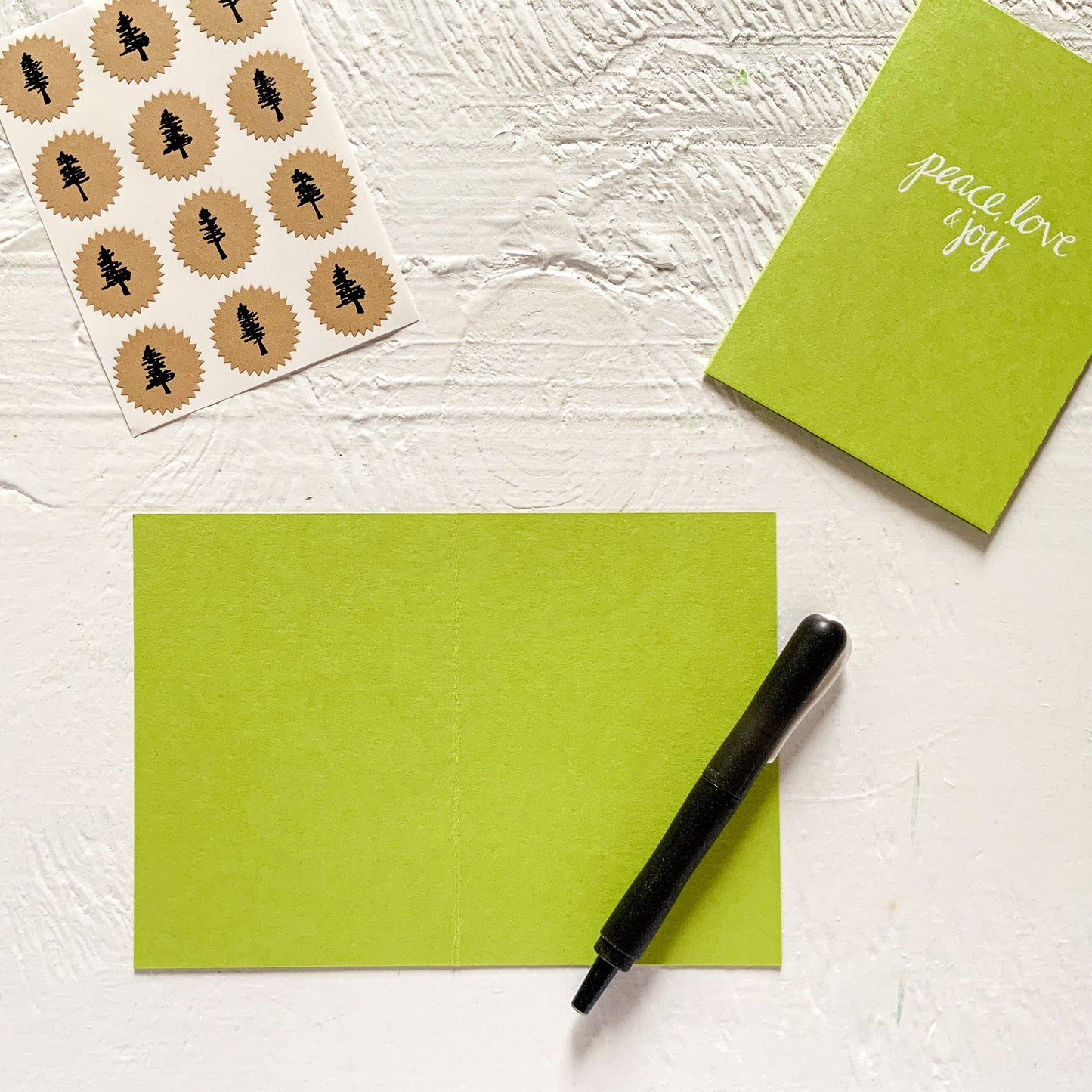 PEACE, LOVE & JOY folded notecards