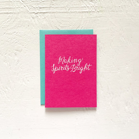 MAKING SPIRITS BRIGHT folded notecards