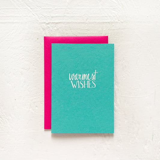 WARMEST WISHES folded notecards