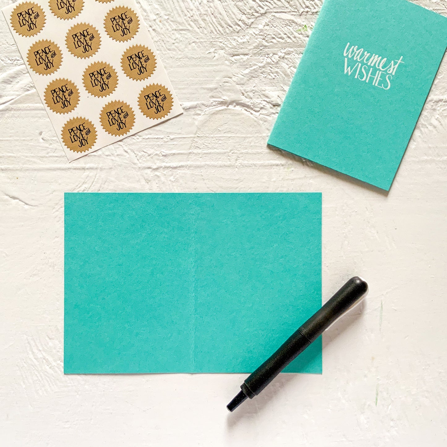 WARMEST WISHES folded notecards