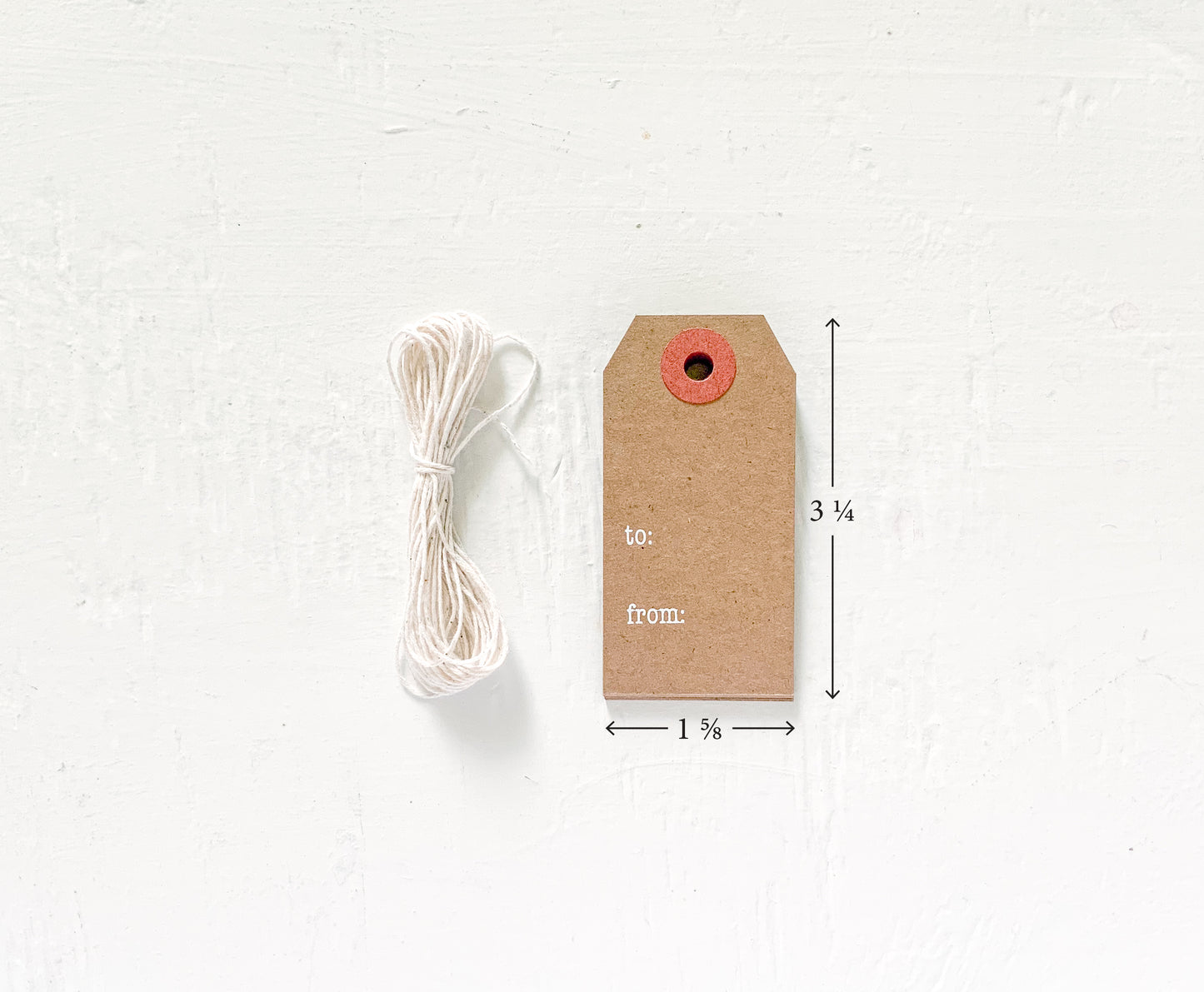 to / from kraft gift tags with white foil