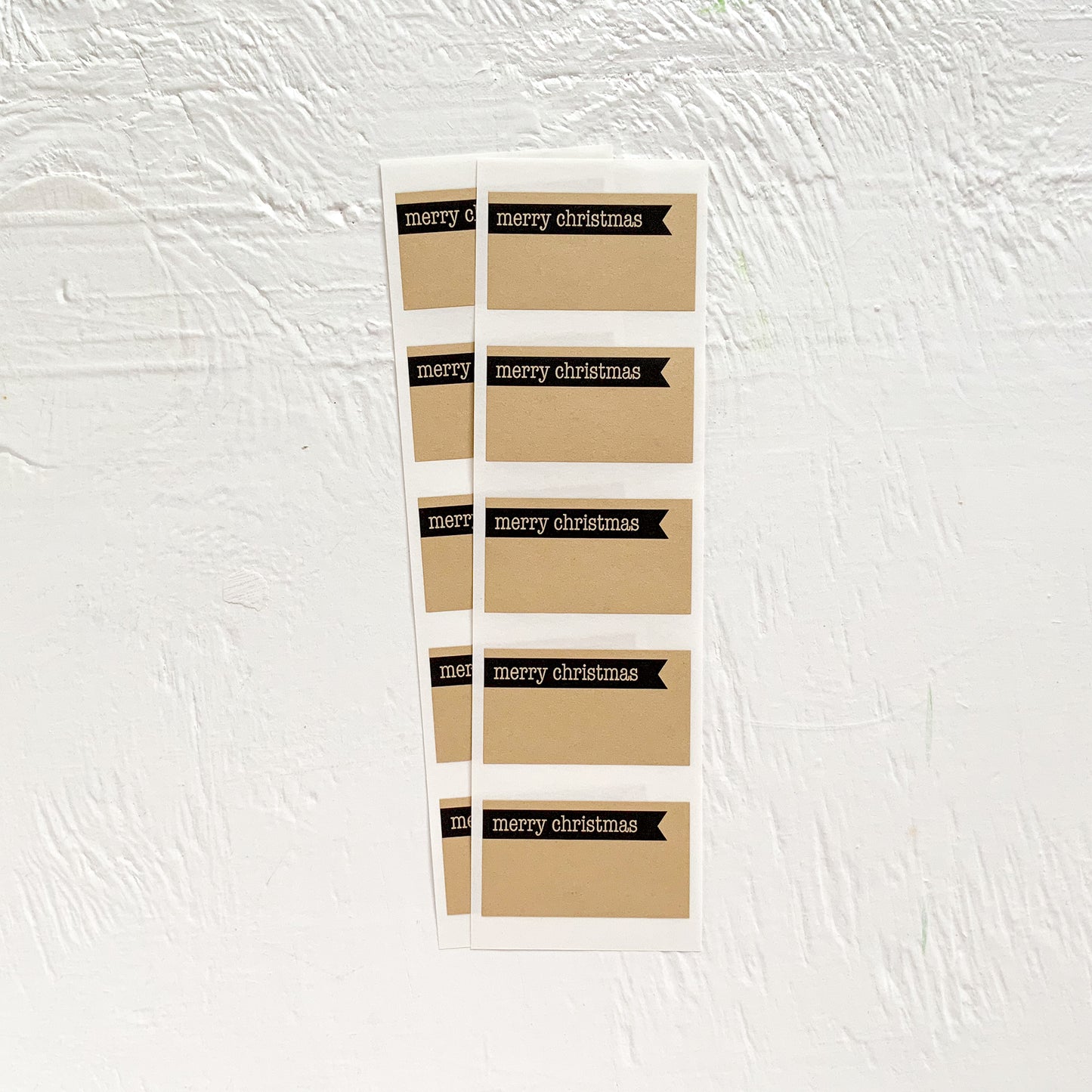 kraft labels - merry christmas