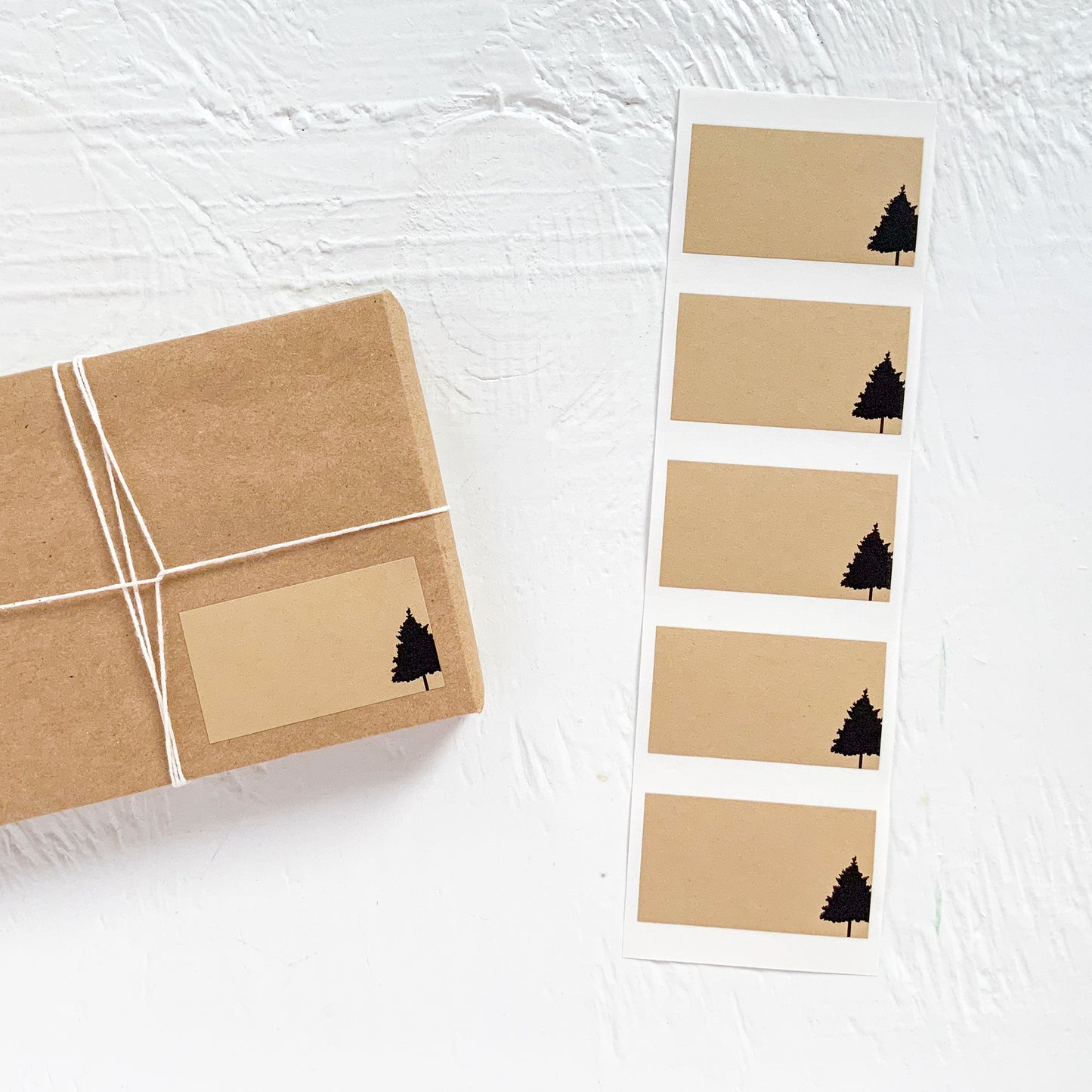 kraft labels - christmas tree
