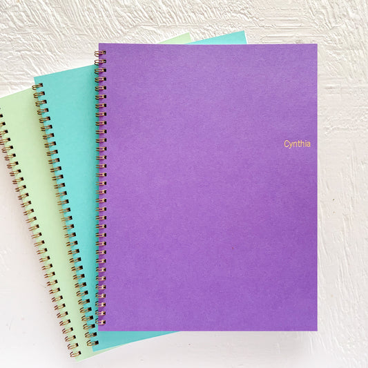personalized large notebooks - set of 3