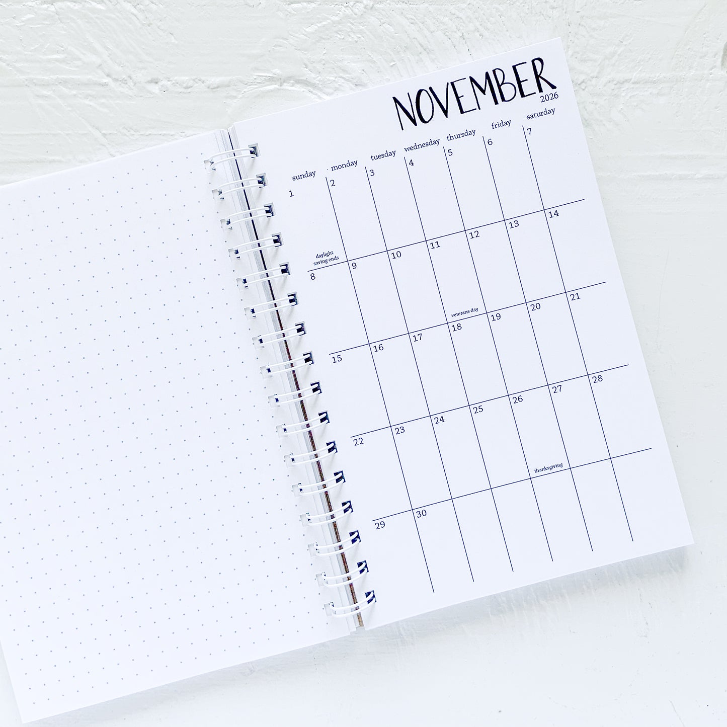 5 year small monthly spiral planner - start any month