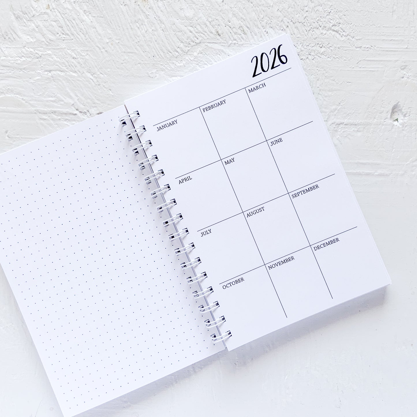 5 year small monthly spiral planner - start any month