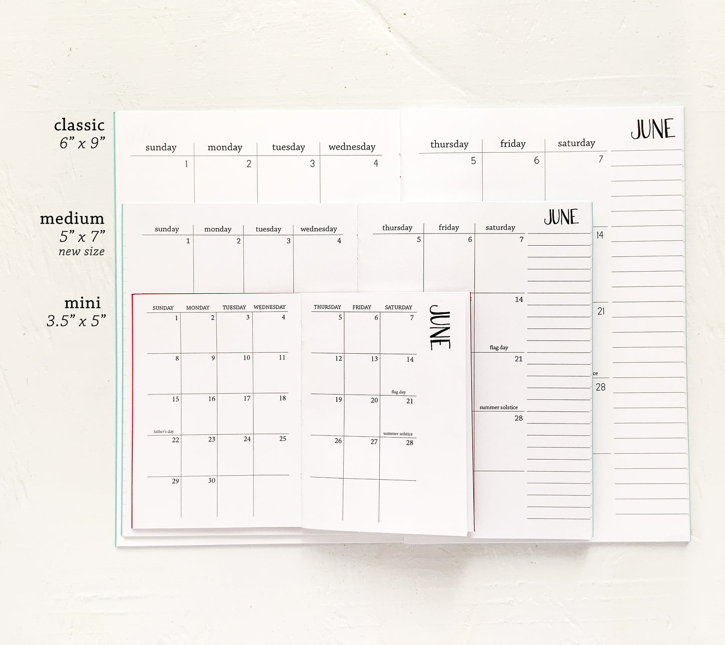 2026 5x7 monthly planner | b6 size