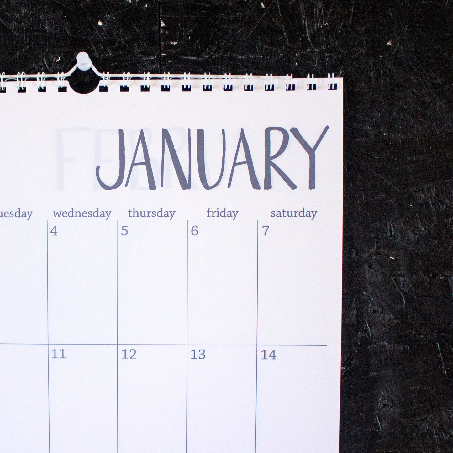 large white wall calendar - you choose the start month