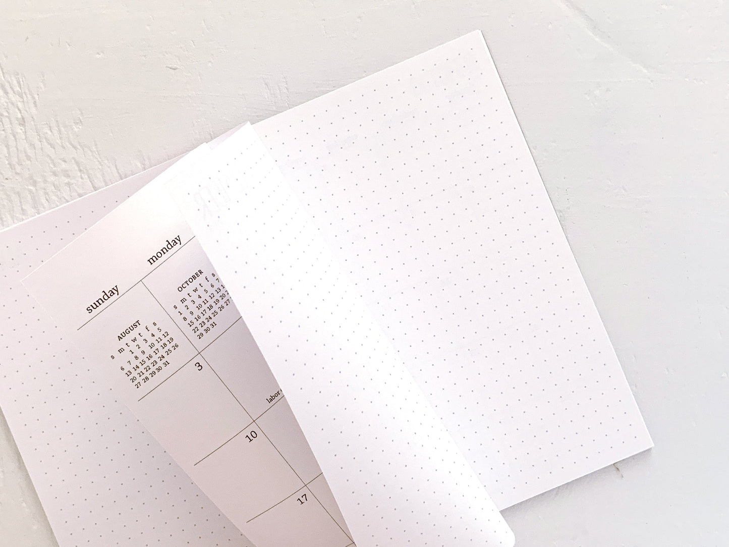 small monthly spiral planner | pages between months | start any month