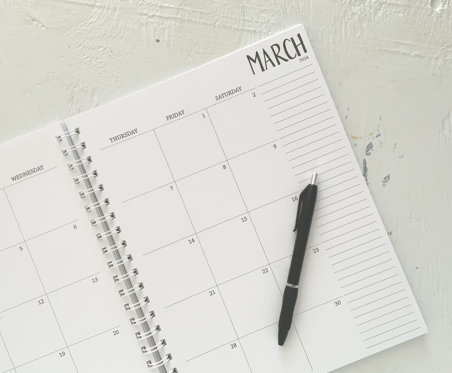 5 year large monthly spiral planner - 2 pages per month