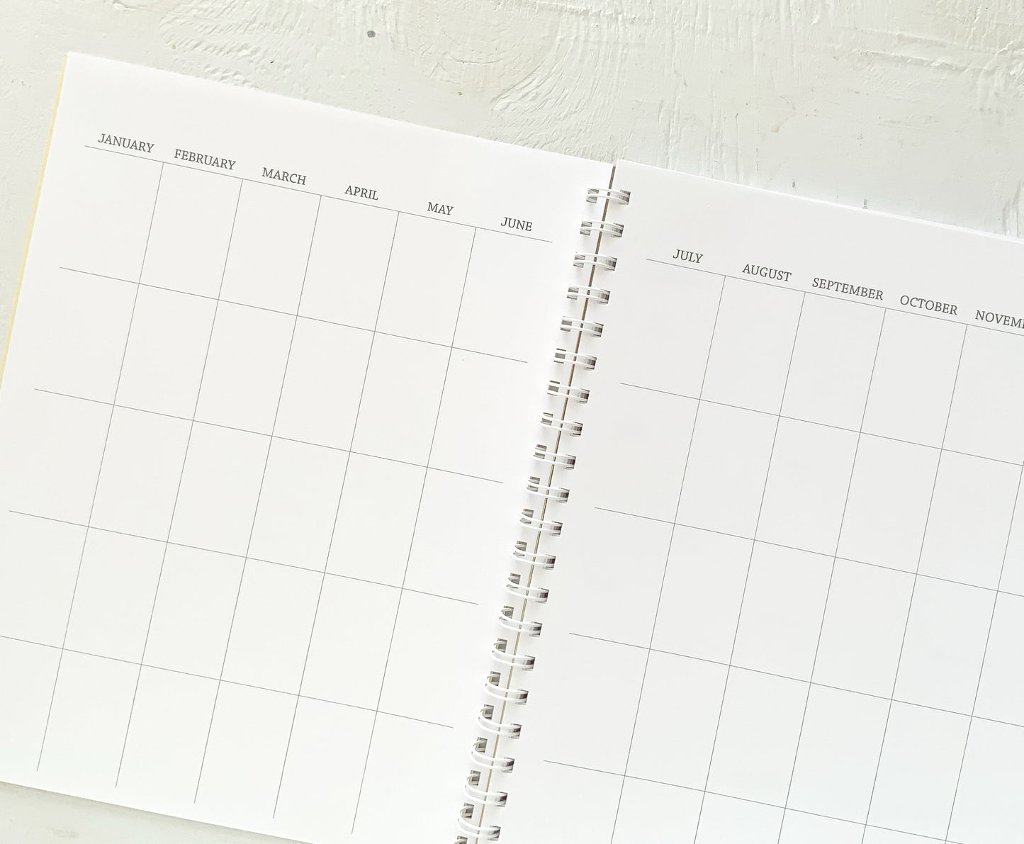 5 year large monthly spiral planner - 2 pages per month