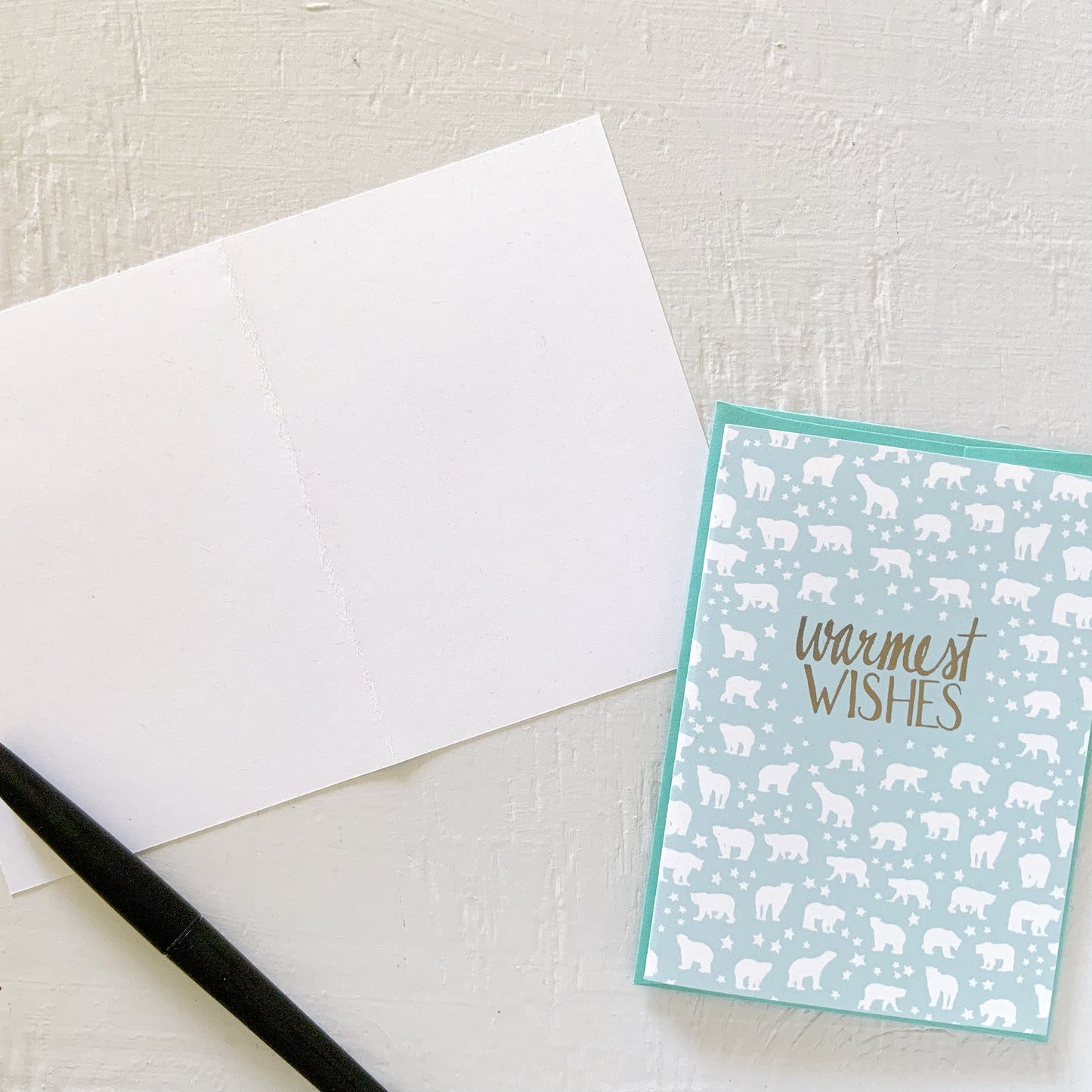 WARMEST WISHES holiday folded cards