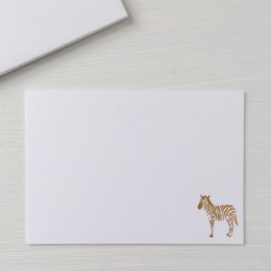 pressed flat notecards - ZEBRA