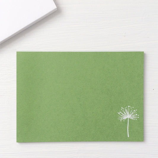 pressed flat notecards - DANDELION