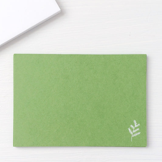pressed flat notecards - EVERGREEN LEAF
