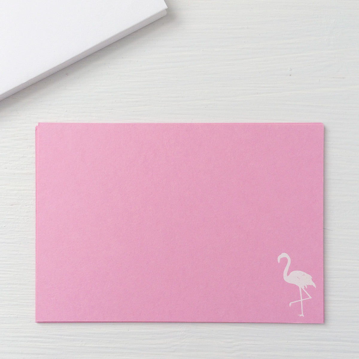 flamingo foil imprinted notecards
