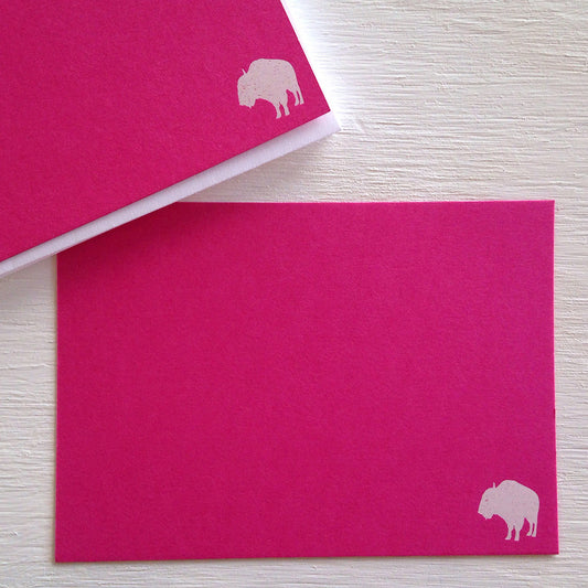 pink buffalo flat notecards