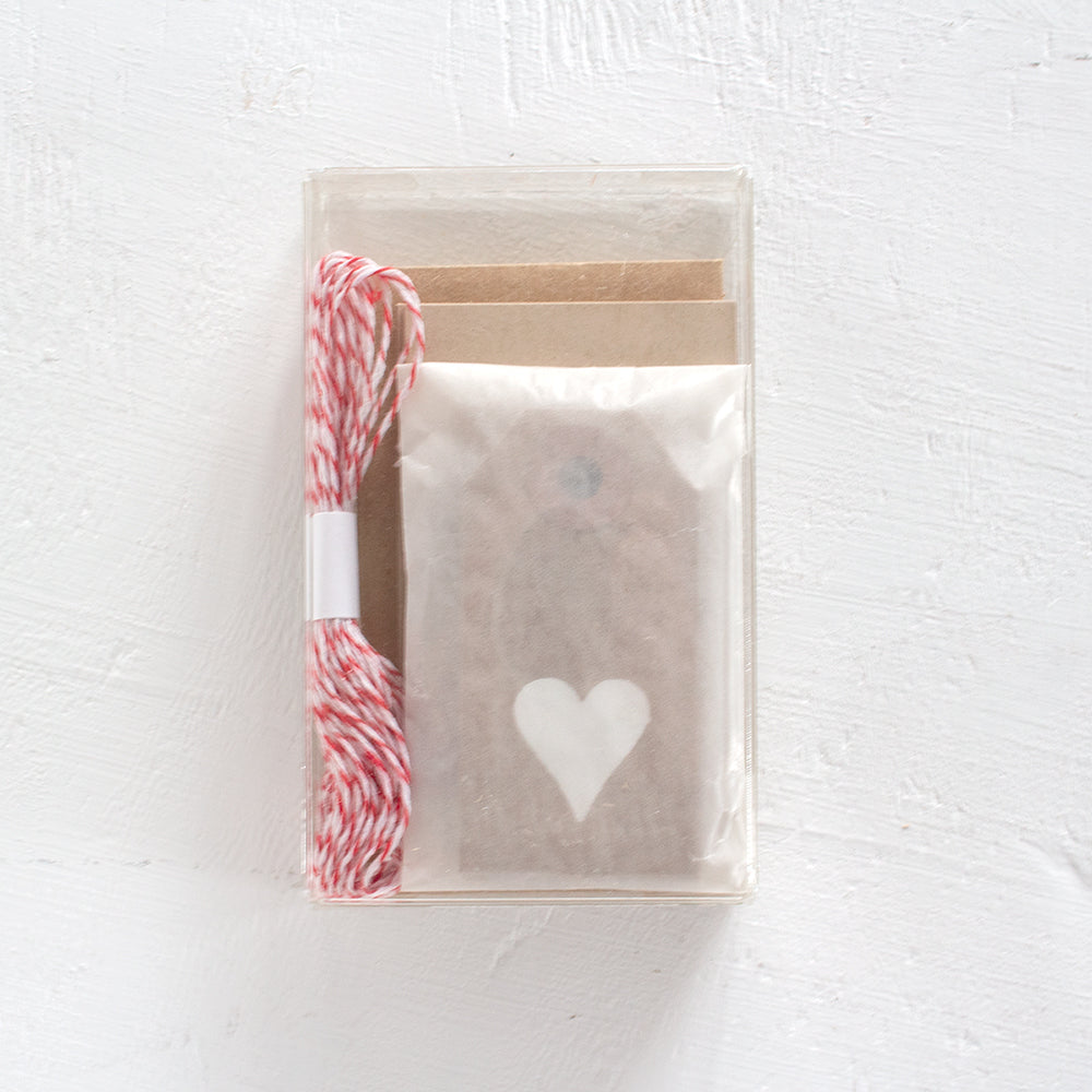 gift wrap extras kit - kraft hearts