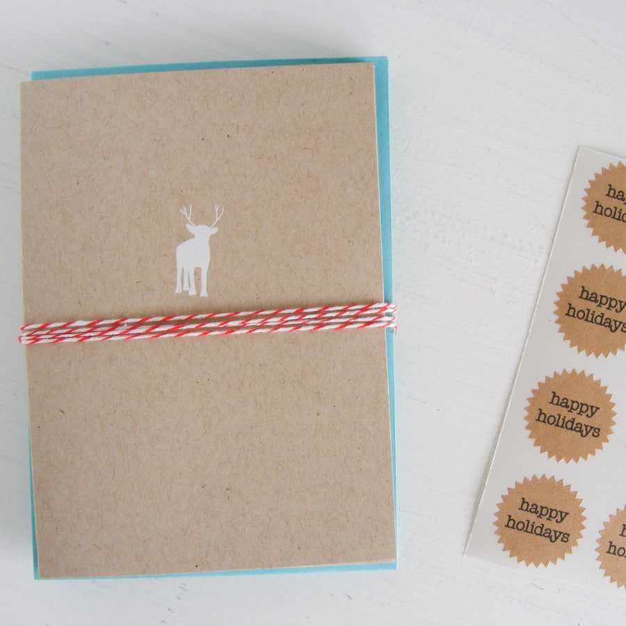 REINDEER folded notecards