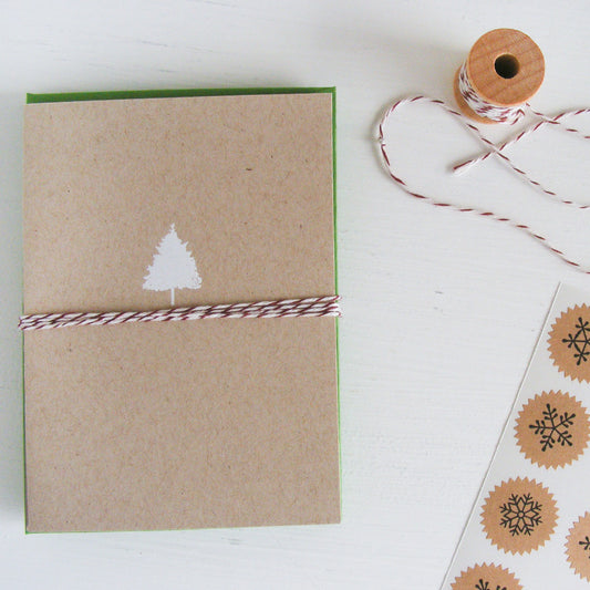 CHRISTMAS TREE folded notecards
