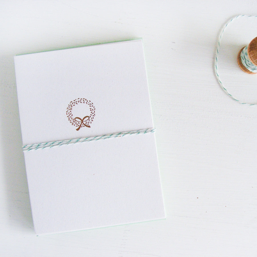 WREATH folded notecards