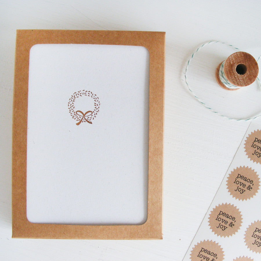 WREATH folded notecards
