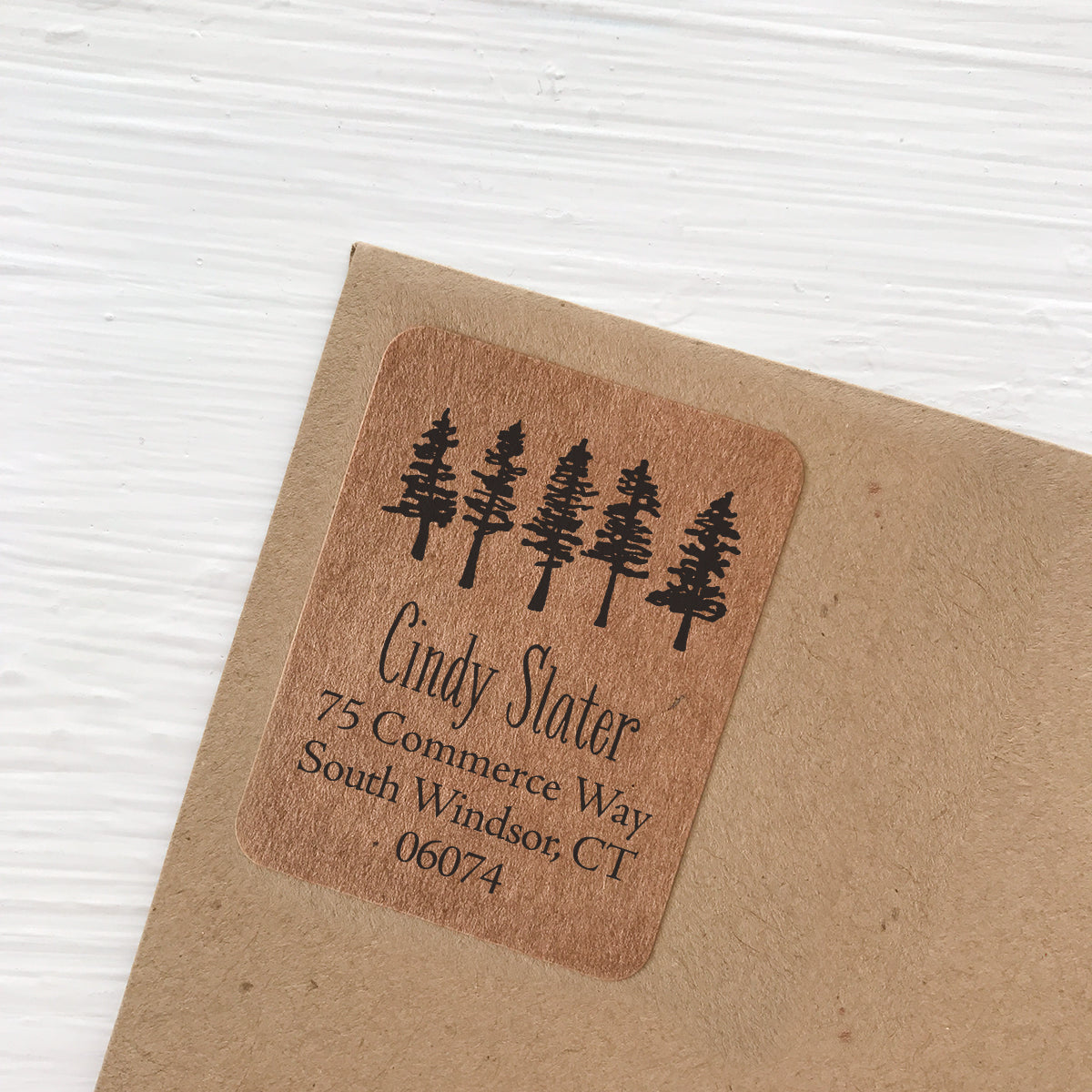 kraft address labels little forest