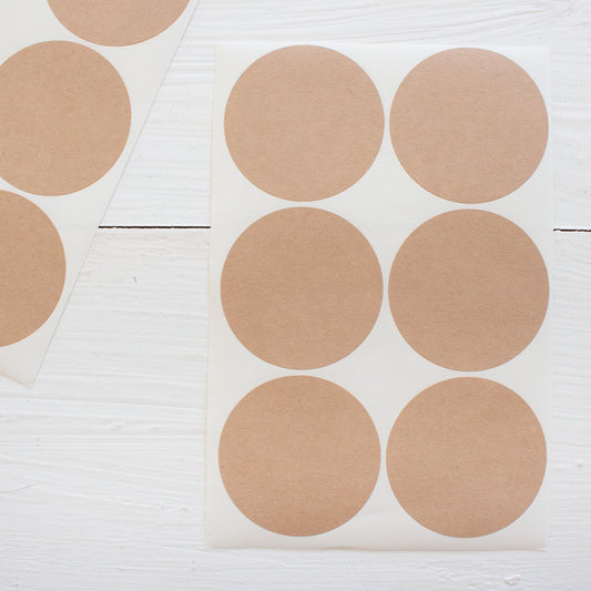 2 inch circle stickers - blank