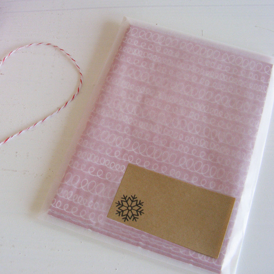 kraft labels - snowflakes