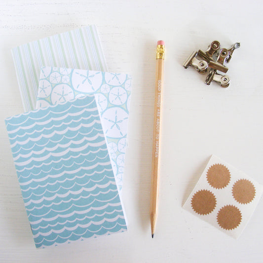 set of 3 pocket journals - at the beach