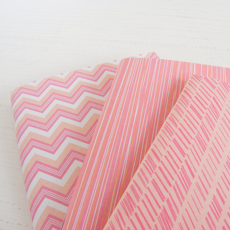 set of 3 pocket journals - lined in creamscicle