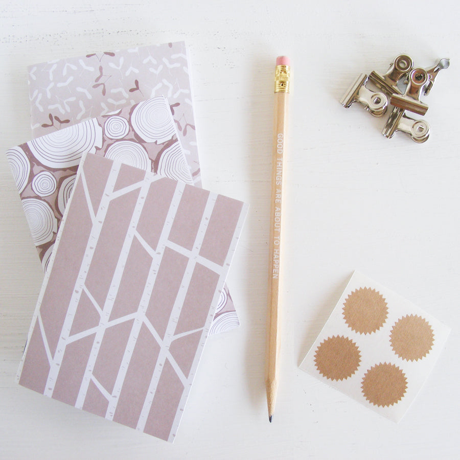 set of 3 pocket journals - in the woods