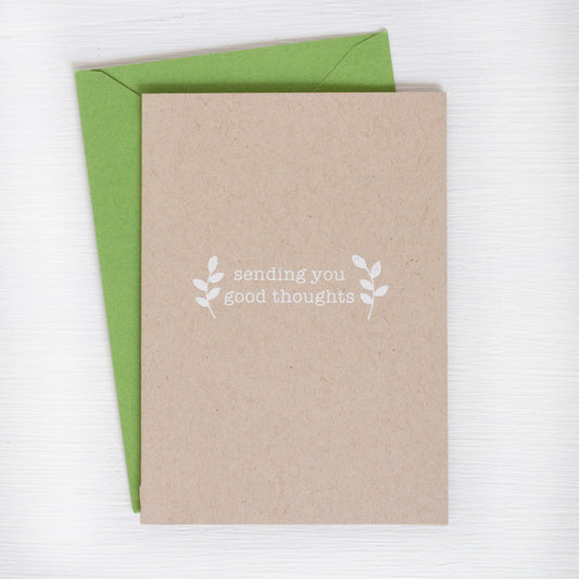 SENDING YOU GOOD THOUGHT folded notecards