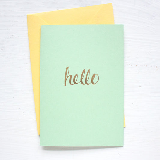HELLO folded notecards