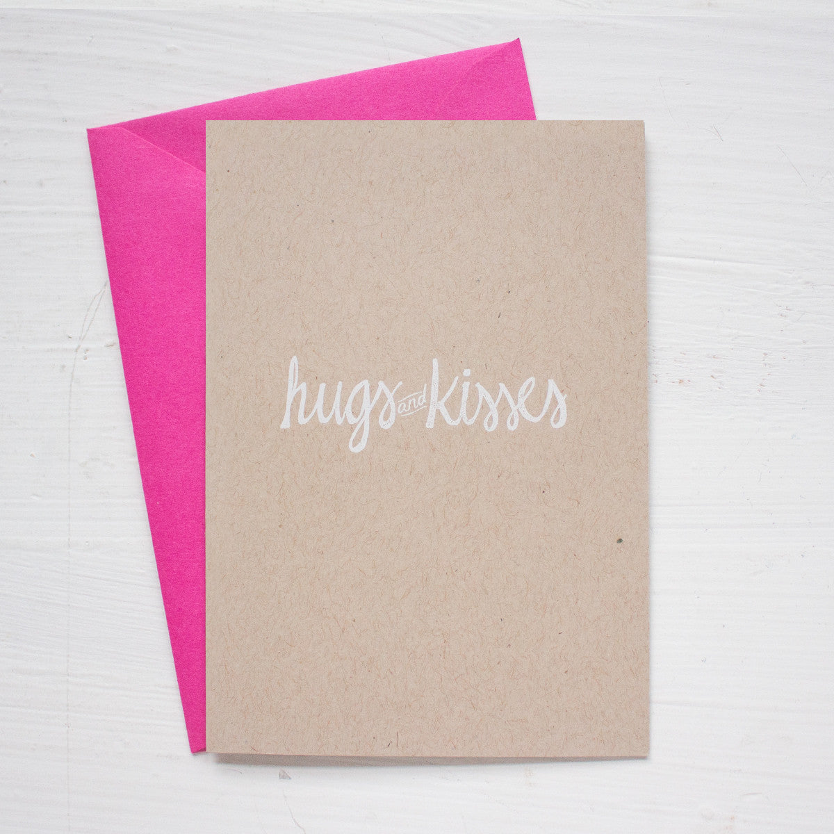 HUGS and KISSES folded notecards