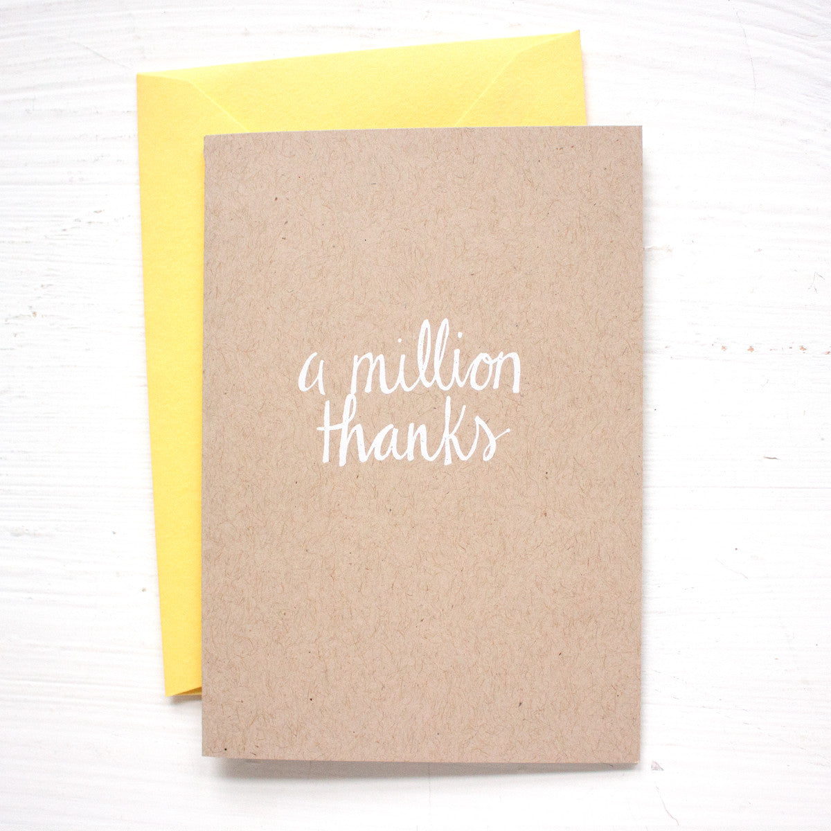 MILLON THANKS folded notecards
