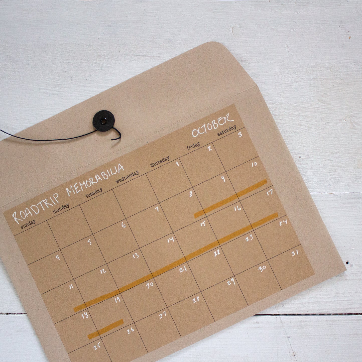 kraft stick anywhere monthly calendars - large