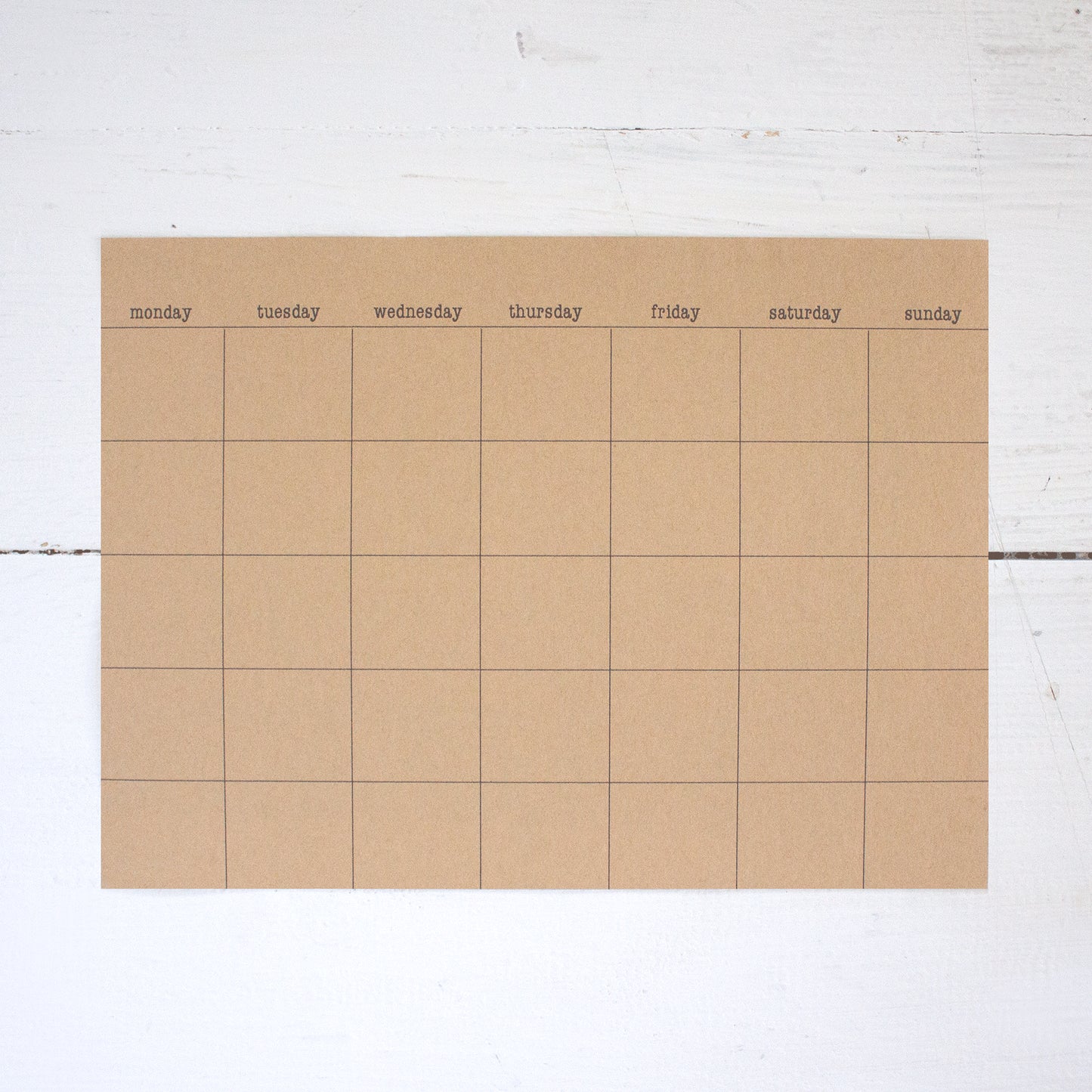 kraft stick anywhere monthly calendars - large