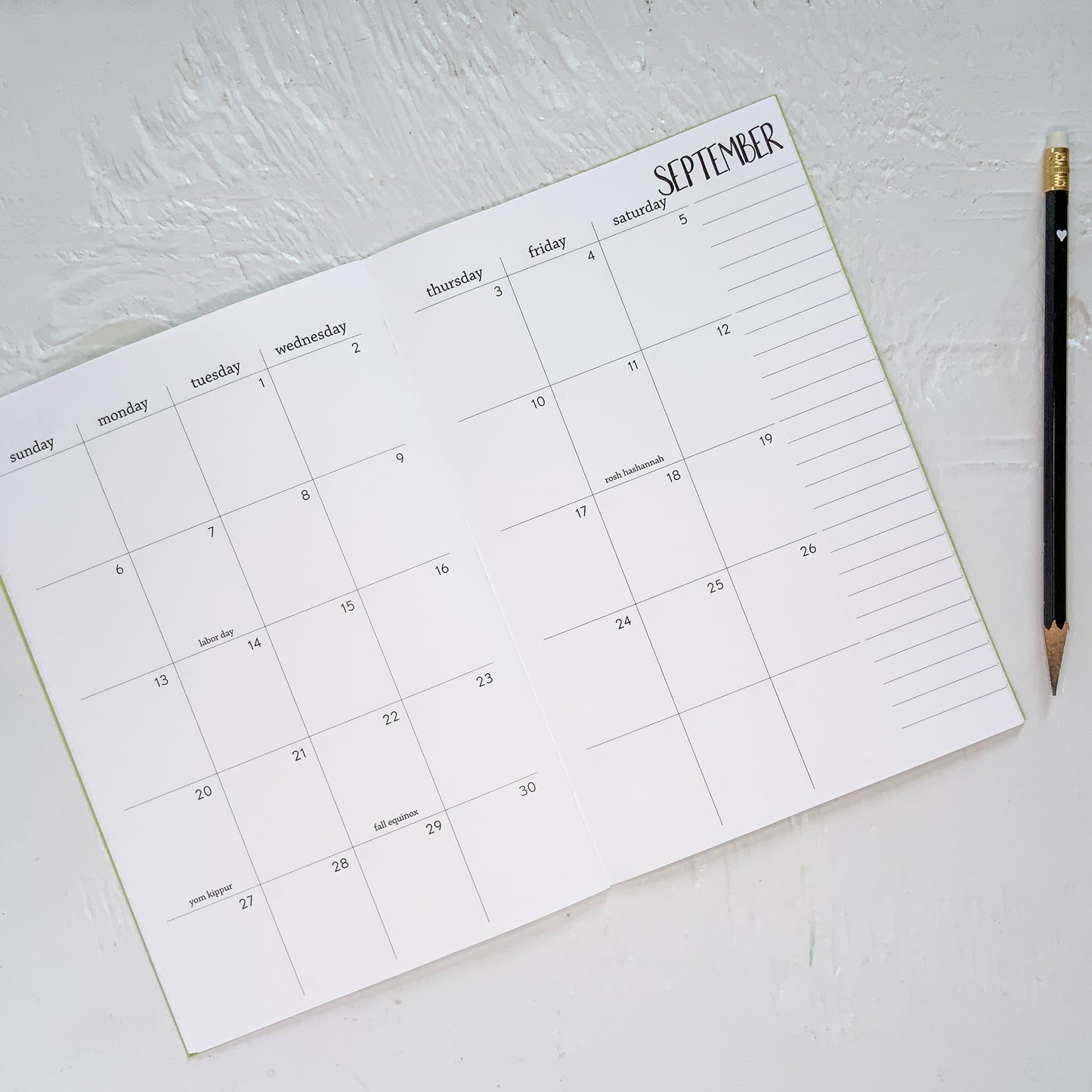 2026 6x9 monthly planner | 2 pages per month