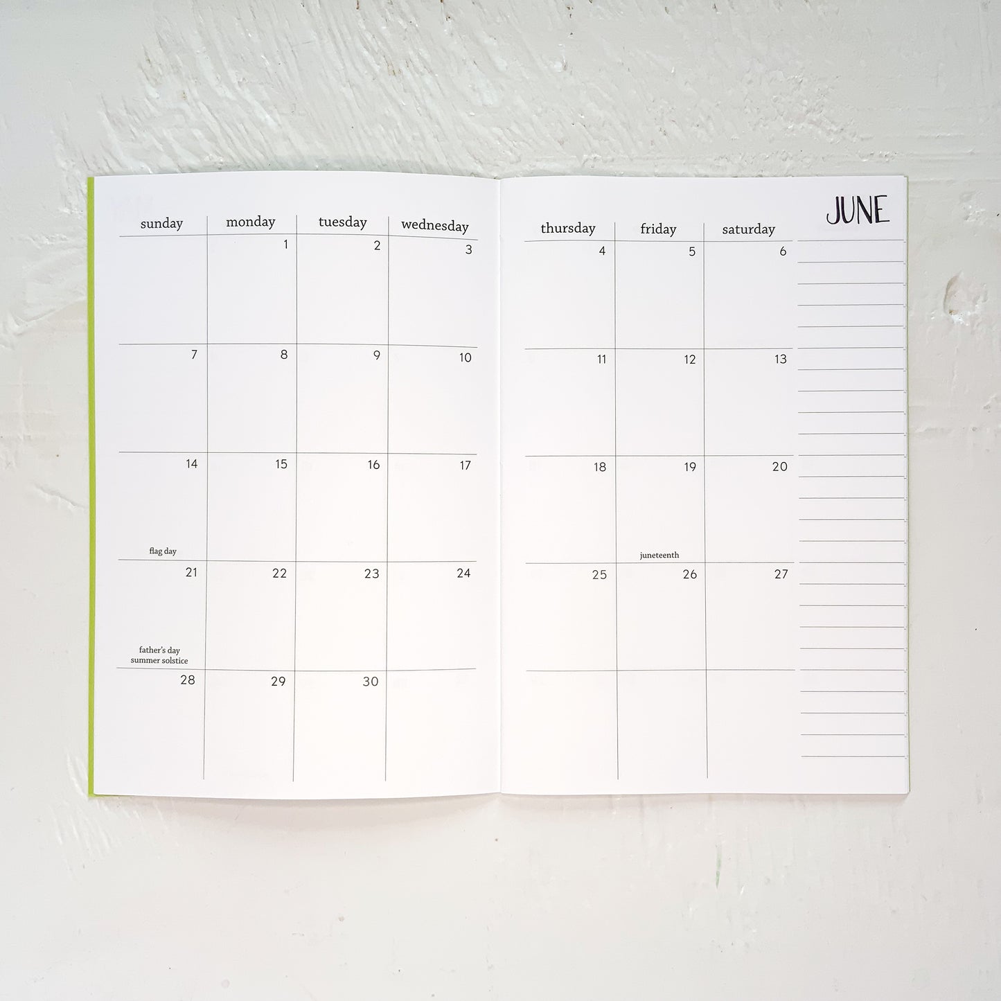 2026 6x9 monthly planner | 2 pages per month