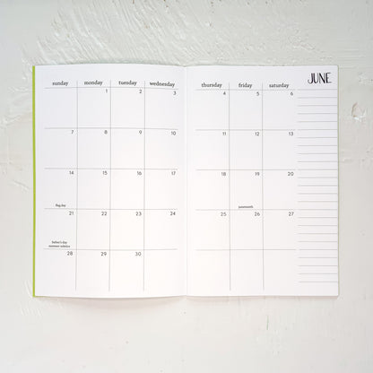 2026 6x9 monthly planner | 2 pages per month