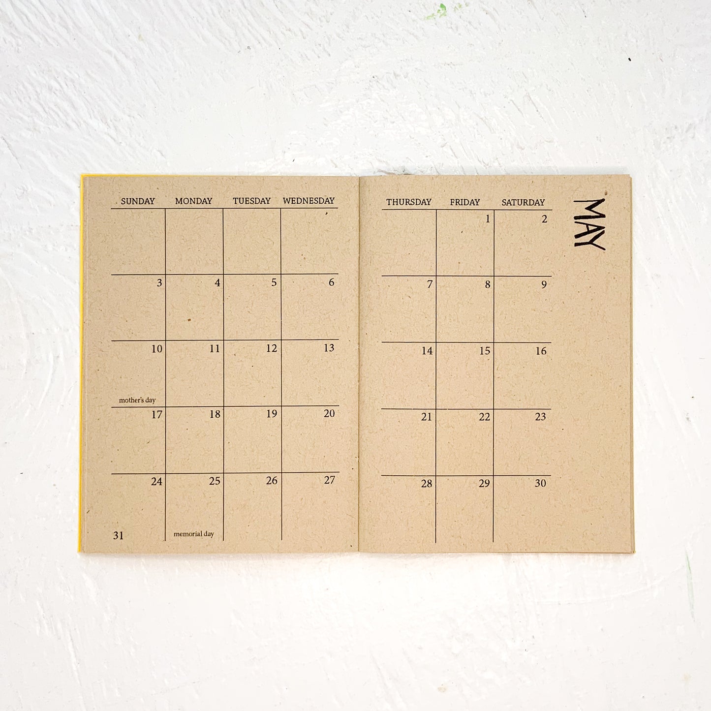 2026 mini kraft monthly planner