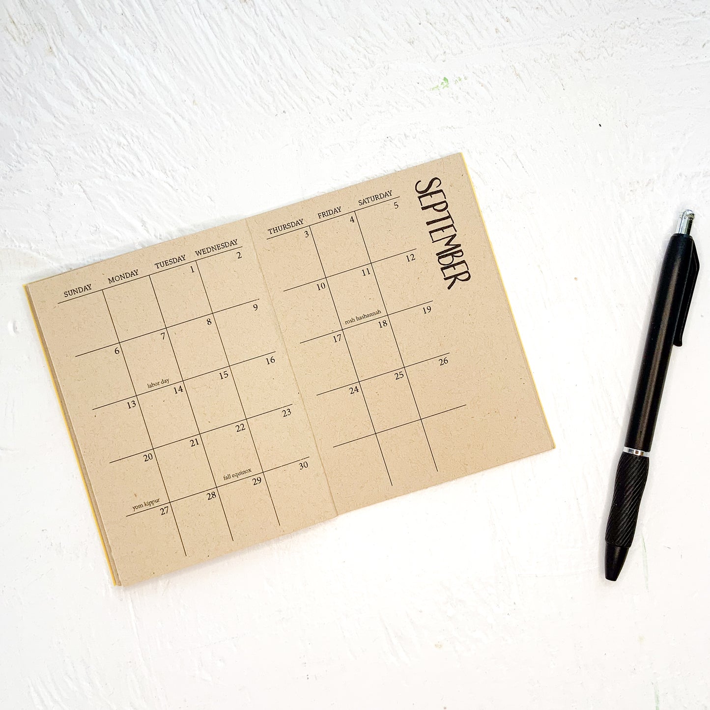 2026 mini kraft monthly planner